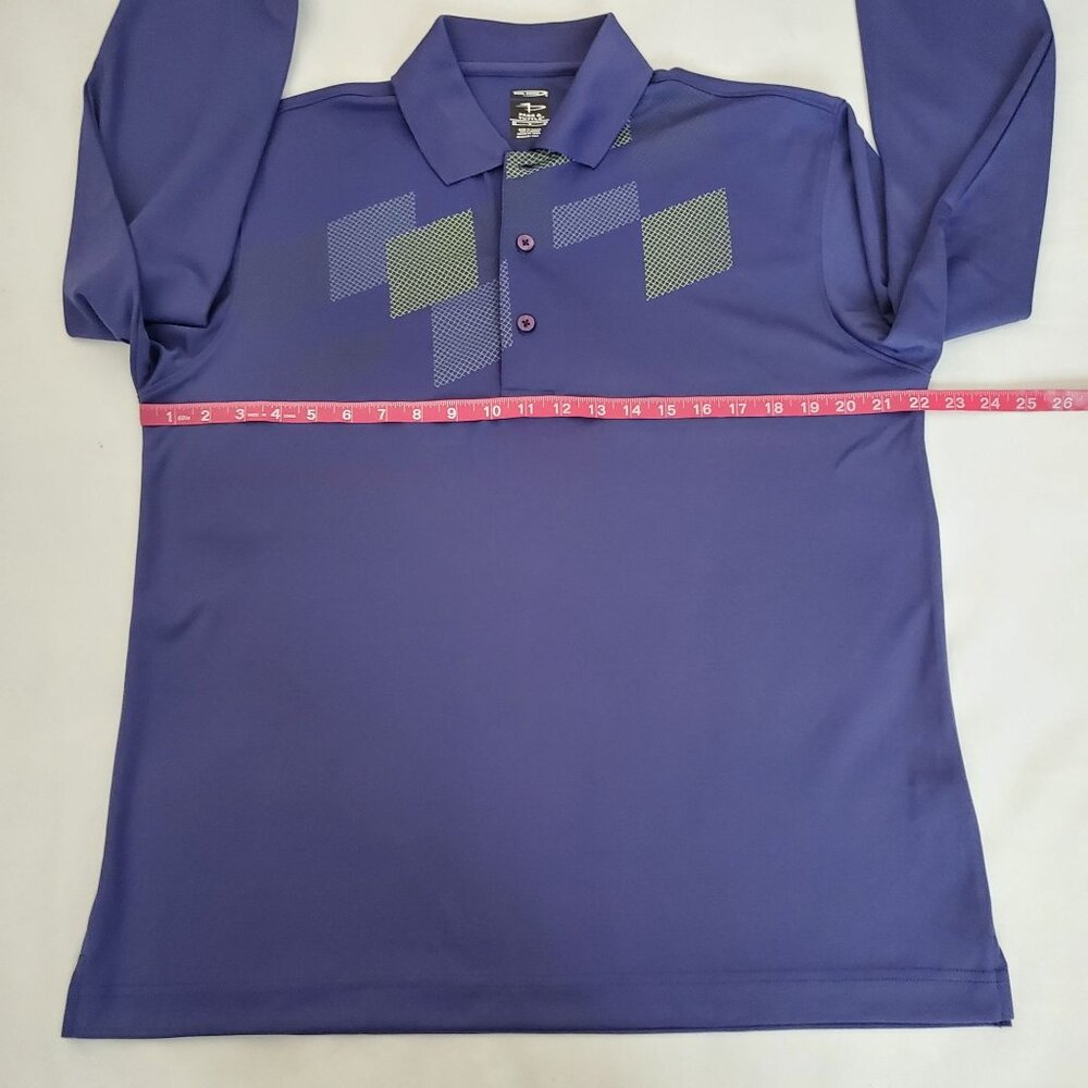 Page & Tuttle Men's Cool Swing Long Sleeve Golf Shirt Blue Size Medium - Picture 7 of 11